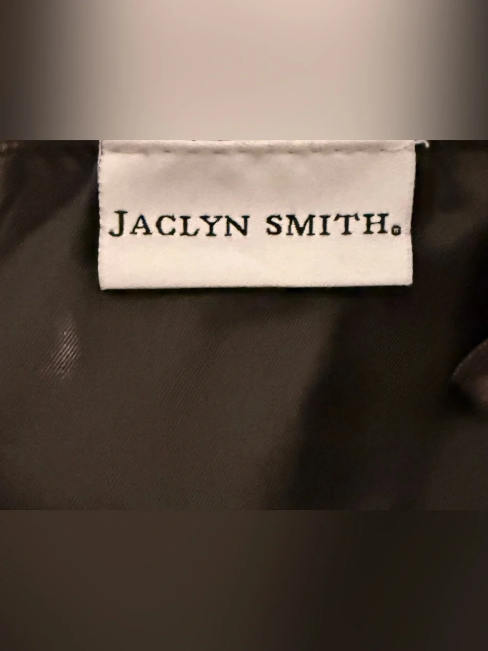 Jaclyn Smith Black Leather A-Line Skirt.